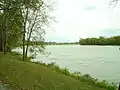 View of the Maumee River from along the trail at Bend View Metropark