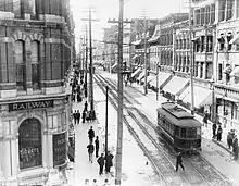 Sparks Street at Elgin looking west, c1909