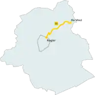 Map of route 55.