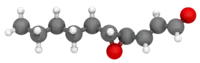 3D model of the trans-4,5-Epoxy-(E)-2-decenal molecule.