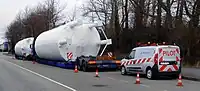 Image 42The Polish transport company Bedmet uses a special vehicle to transport two large silos. (from Road transport)