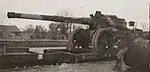 A 145 Mle 1916 in traveling position during World War I.