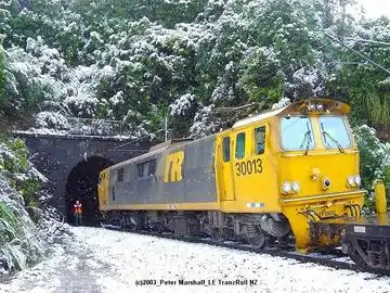 EF 30013 with a freight train on the North Island Main Trunk