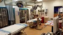 A trauma bay at Kings County Hospital Center in Brooklyn, NY