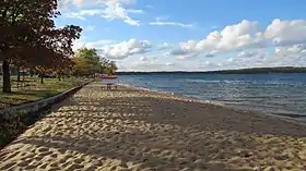 Beachfront along Grand Traverse Bay at Traverse City State Park