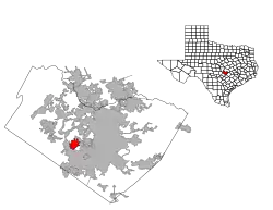 Location of Barton Creek, Texas