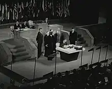 Image 12US Secretary of State Dean Acheson signing the Treaty of Peace with Japan, 8 September 1951 (from History of Japan)