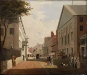 Tremont St., c. 1843, by Philip Harry