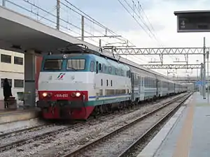 A night train at Brindisi before continuing to Taranto