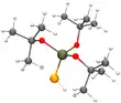 Ball and stick model of tris(tert-butoxy)silanethiol