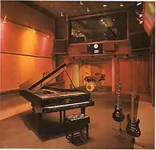 Trident Studios London showing Interior from the Studio and the famous Bechstein Piano.