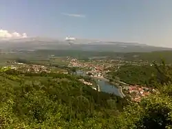 View of Trilj from Gardun hill