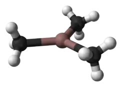 Ball and stick model of trimethylindium