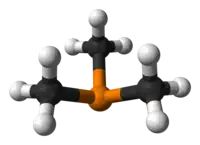 Ball and stick model of trimethylphosphine