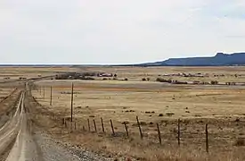 Trinchera viewed from a hill just west of town