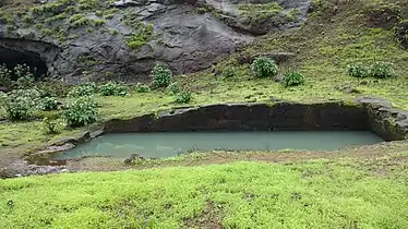 Rock cut water cistern