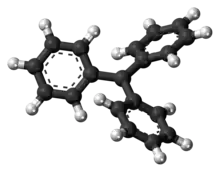 Ball-and-stick model of the triphenylmethyl radical