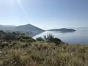 Trizonia island and Sergoula (as seen from the national road)