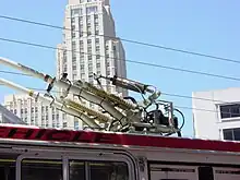 Image 231Pole bases with springs and pneumatic pole lowering cylinders (from Trolleybus)