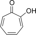 Skeletal formula of tropolone