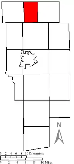 Location of Troy Township in Ashland County