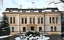 Photo of a two-storey building during winter