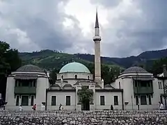 Image 55The Emperor's Mosque is the first mosque to be built (1457) after the Ottoman conquest of Bosnia. (from History of Bosnia and Herzegovina)