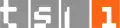 RSI La 1's fourth and previous logo used from 2000 to 28 February 2009.