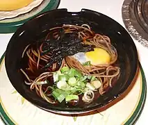 Tsukimi Soba (Raw egg)