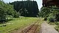 The view from the platform, looking south (toward Kazusa-Nakano), July 2015