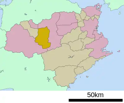 Location of Tsurugi in Tokushima Prefecture