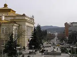 The Tudor Vladimirescu street in Râmnicu Vâlcea, Romania (in early 2010)