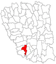 Location in Galați County