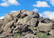 Image 38Winnemucca Lake petroglyphs; researchers dated the carvings to between 14,800 and 10,500 years ago. (from History of Nevada)