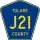 County Road J21 marker