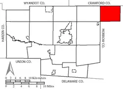 Location of Tully Township in Marion County