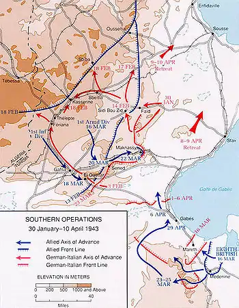 This was a strategic map from the Battle of Sidi Bou Zid; the last major battle that Bülowius participated in.