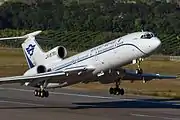 A Tupolev Tu-154 at Gelendzhik Airport in 2010.