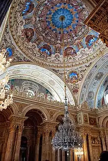 Interior of a dome at Dolmabahçe Palace