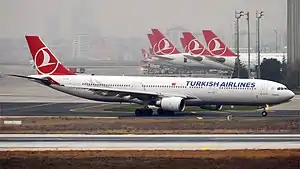 Turkish Airlines aircraft at Istanbul Atatürk Airport