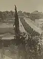 New Turkish recruits marching out to a drill before the war, 1914.