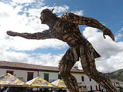 Monument to god Chaquén and tejo