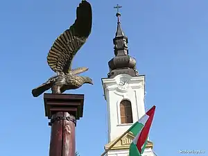 Turul bird in Egyházaskozár, memorial of the Hungarian Revolution of 1848, Hungary (2006)