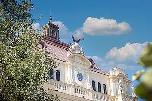 Turul bird on the city hall of Nagyvárad (now Oradea), Romania (1904)