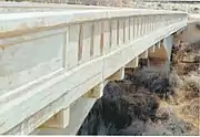 Close-up view of the Canyon Diablo Bridge.