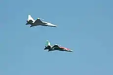 Pakistan Two Pakistan Air Force JF-17 Thunders during Pakistan Republic Day (2007)