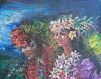 Painted by Rita Asfour after she returned from a trip to Tahiti