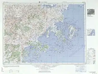 Map including Luci Island (labeled as Lu-tzʻu Hsü 鷺鶿㠘) (AMS, 1954)