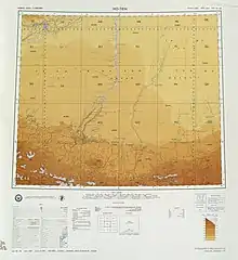 Map including Oytograk (labeled as Wo-t'o-la-k'o (Ao-i-t'o-ko-la-k'o)) and surrounding region in the International Map of the World (USATC, 1971)