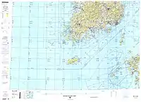 Map including Jeju Island